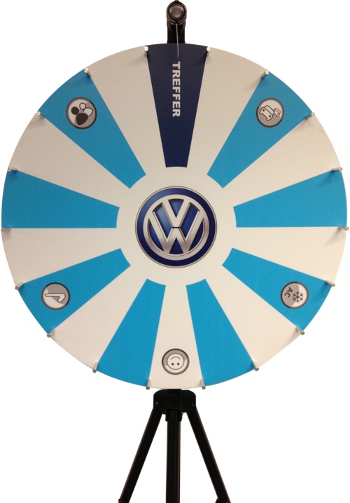 Gluecksrad Bild 90 cm Motiv Volkswagen