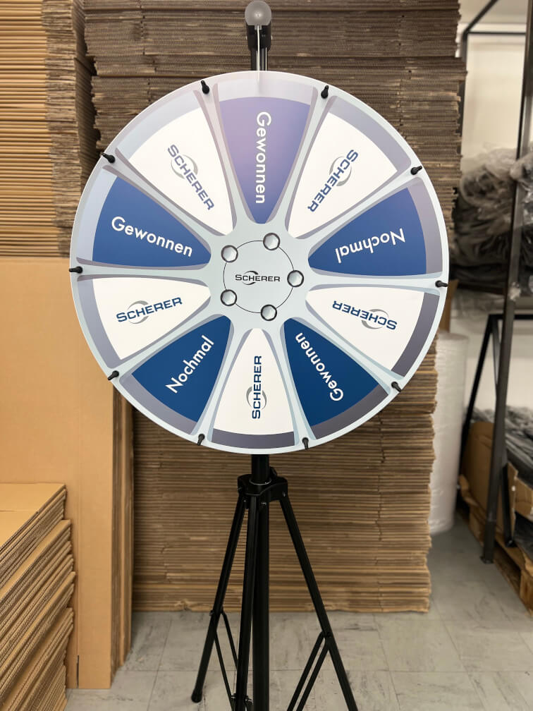 glücksrad basic blau weiß