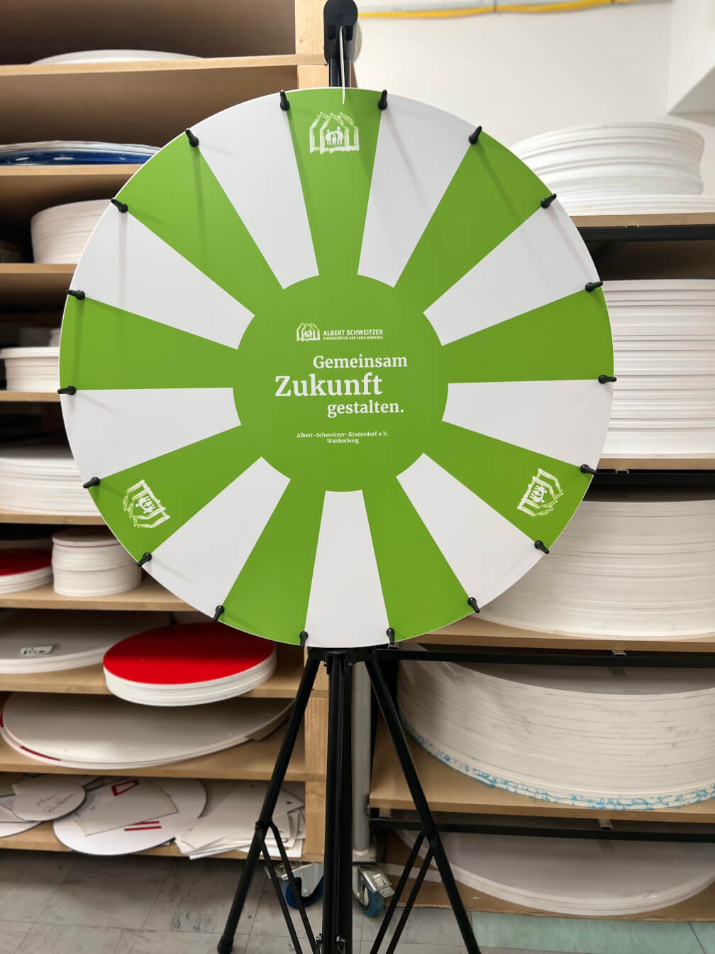 glücksrad professional grün weiss 