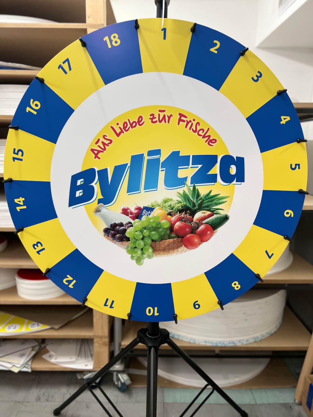 glücksrad big gelb blau