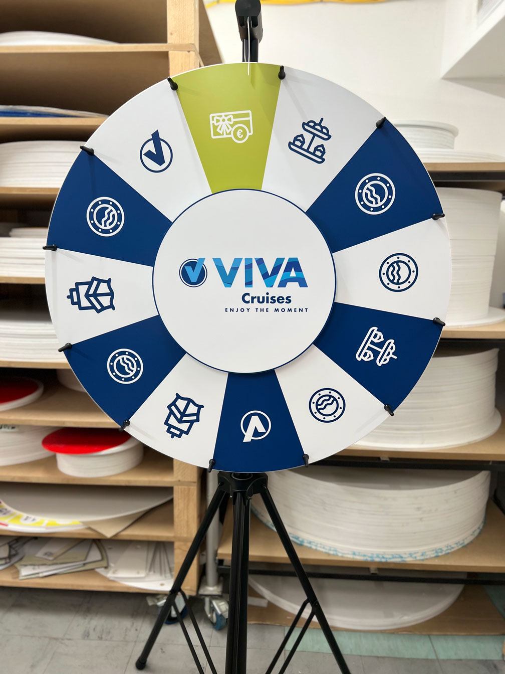 glücksrad doppel blau weiß