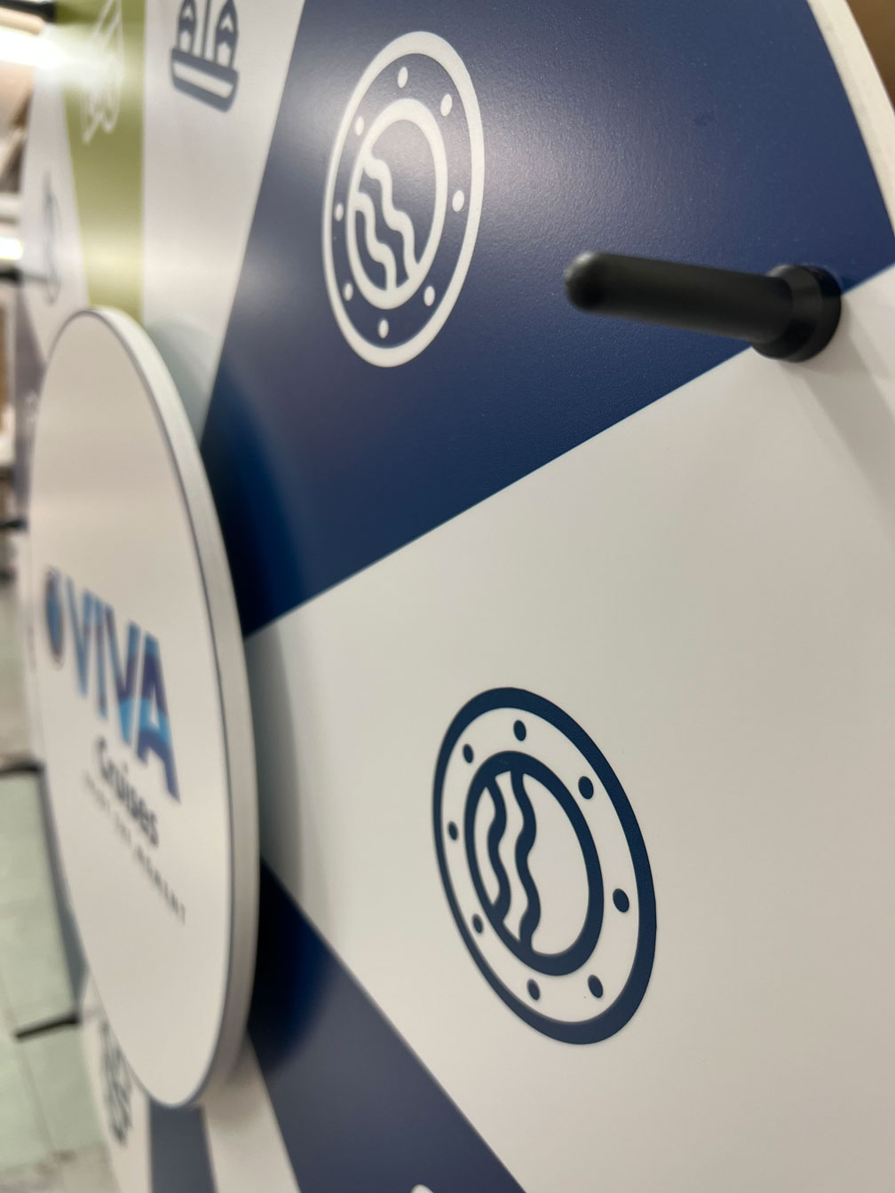 glücksrad doppel blau weiß