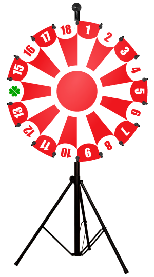 fertiges glücksrad rot weiß