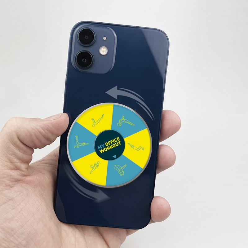 pocket glücksrad gelb blau