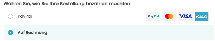 zahlung auf rechnung