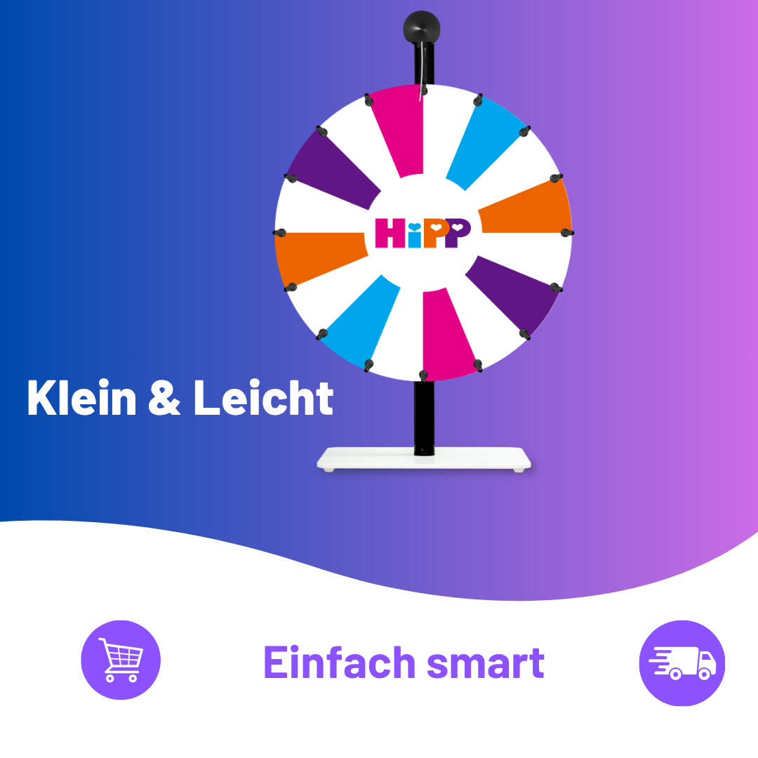 tisch glücksrad kaufen messe werbung