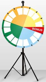 gluecksrad standard motiv orange gelb gruen blau